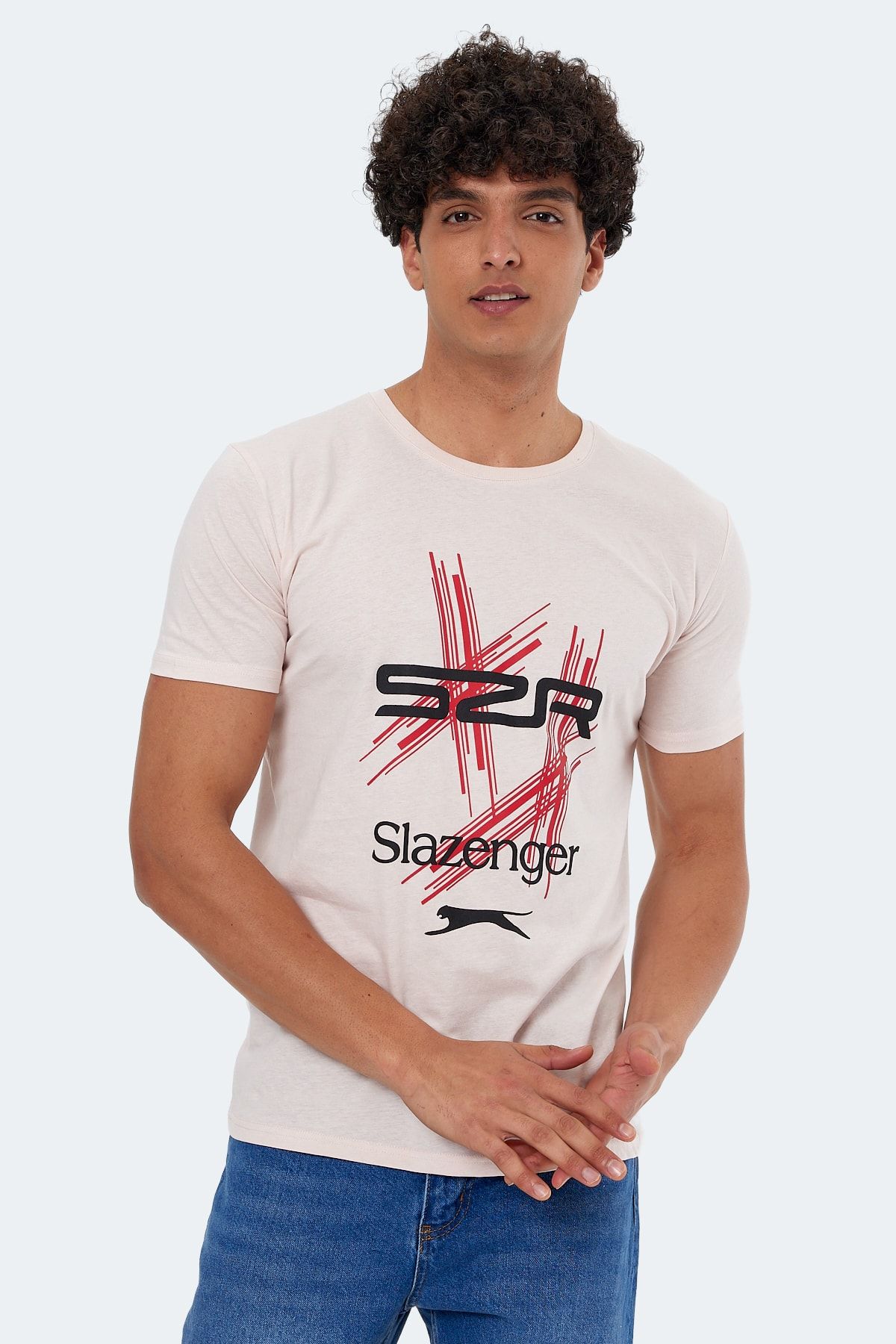 Slazenger Kasur Erkek T-shirt Pudra