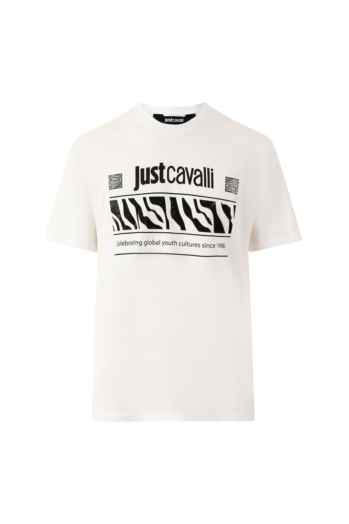 Just Cavalli Bisiklet Yaka Beyaz Erkek T-shirt 74obhe05cj110003