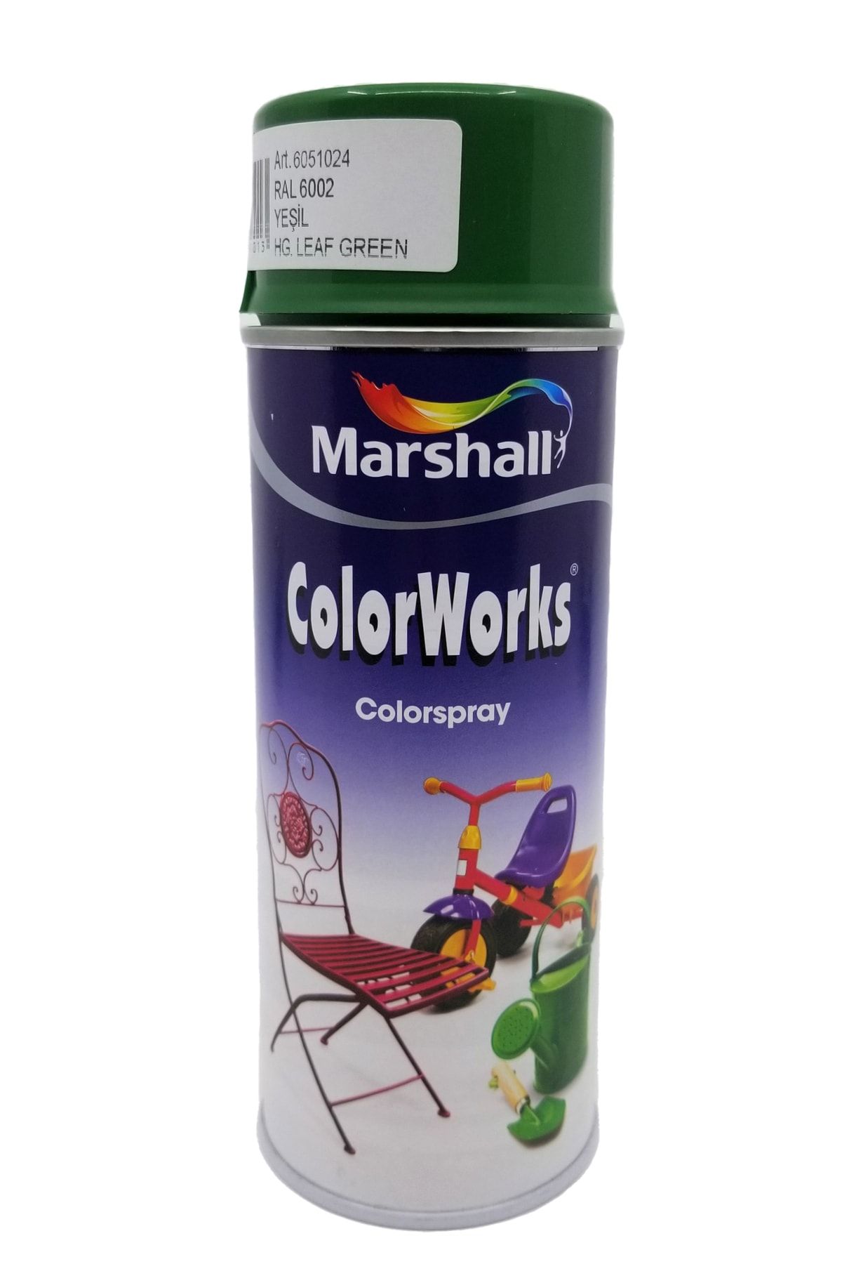 Marshall Colorworks Sentetik Sprey Boya 400ml Yaprak Yeşili