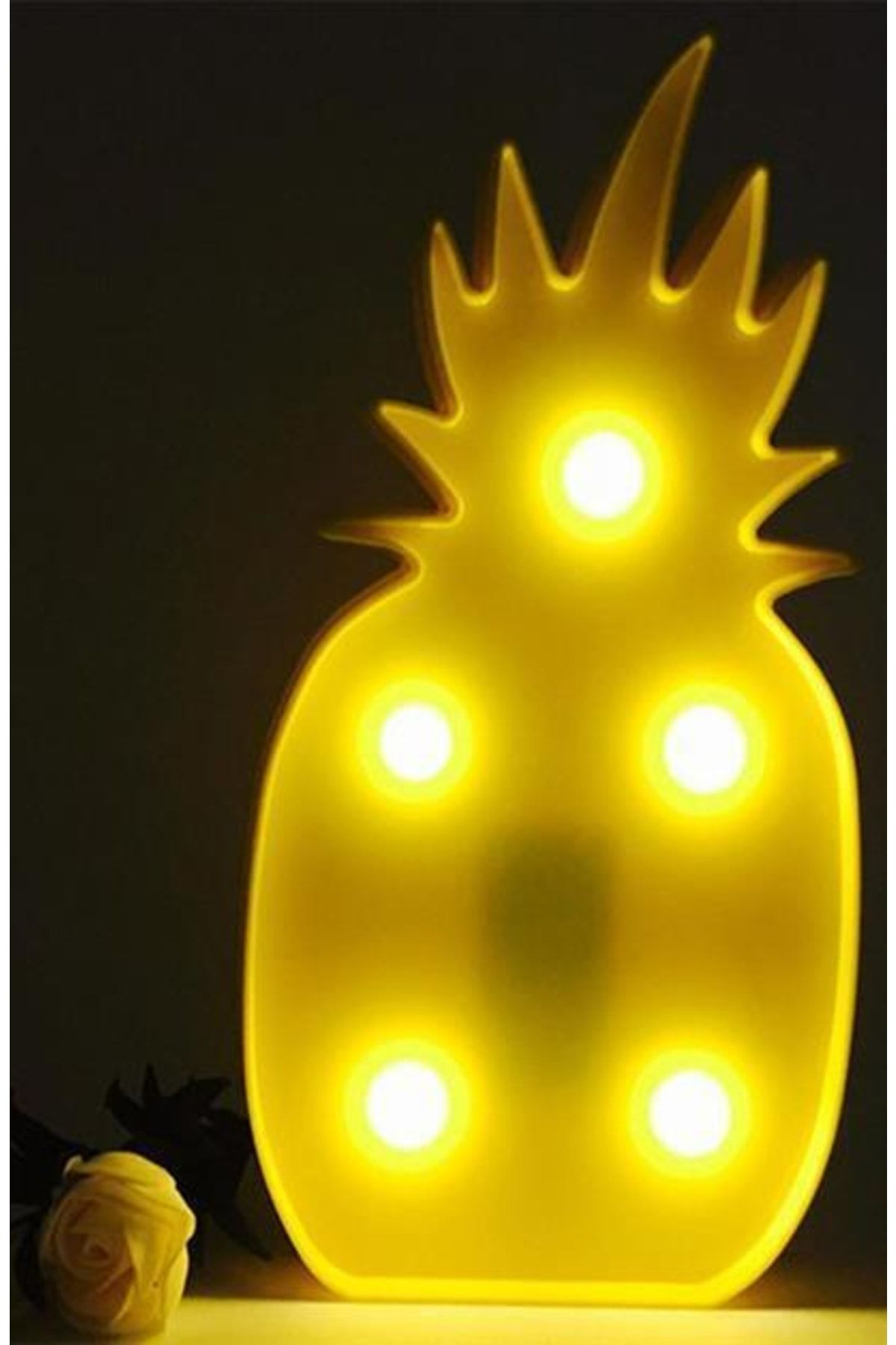 ATEŞŞAVM Buffer® Ananas Şeklinde Ledli Dekoratif Eğlenceli Çocuk Gece Lambası