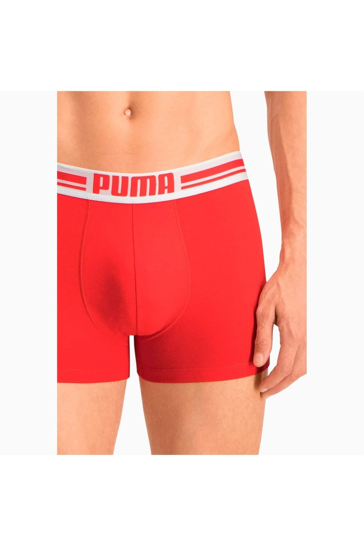 Puma Placed Logo Erkek Boxer (2'li Paket)