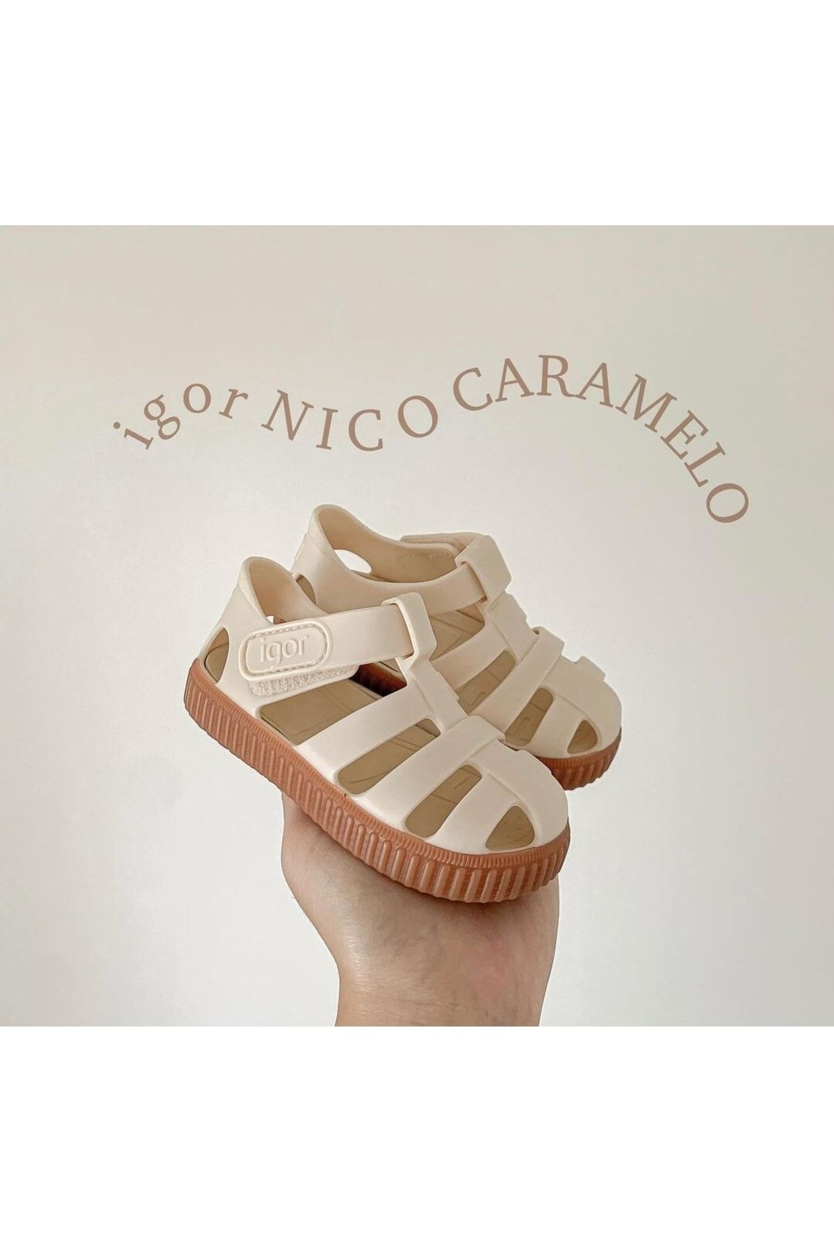 IGOR Nico Caramelo Fildişi Unisex Çocuk Sandalet