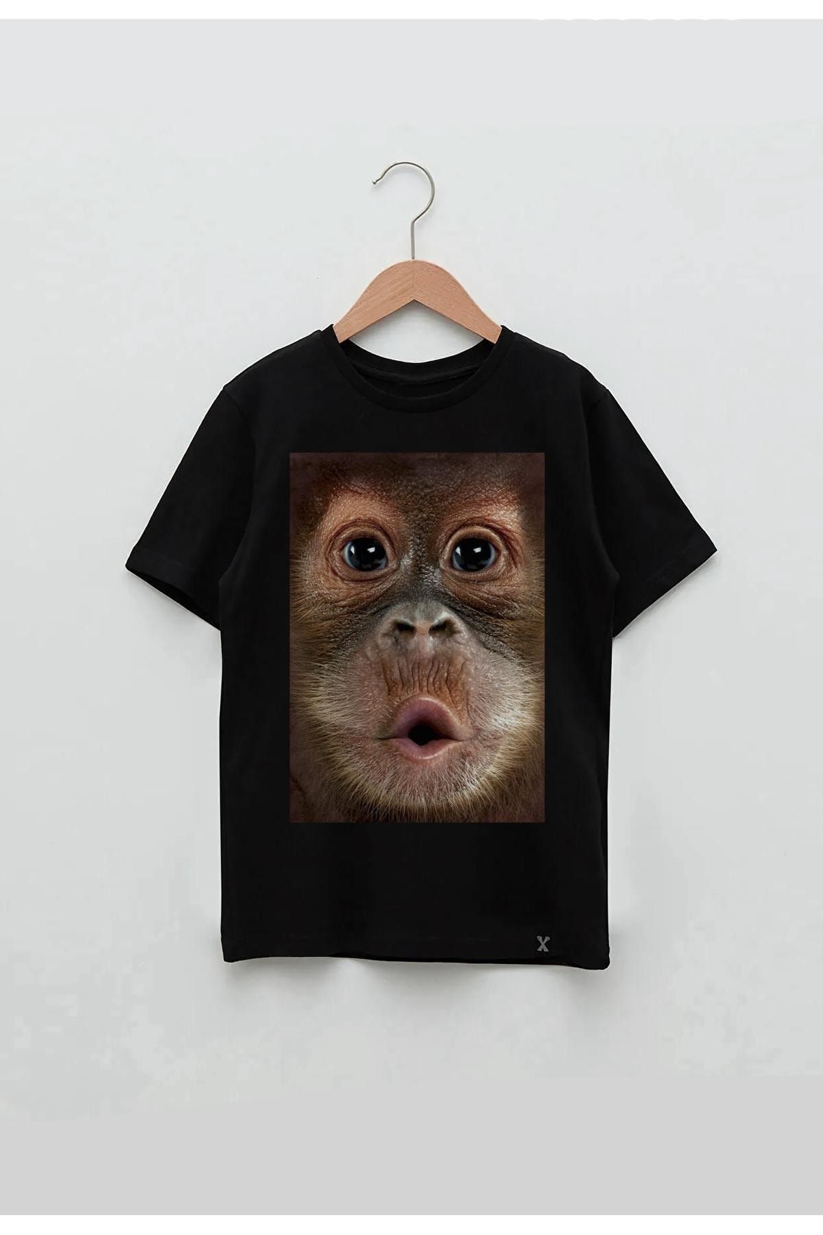 Darkia Maymun Tasarım Baskılı Unisex Çocuk Tişört