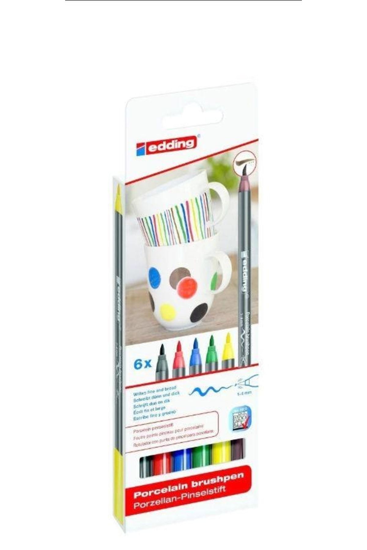 Edding E4200 Porselen Kalemi 6 Lı Set Basic