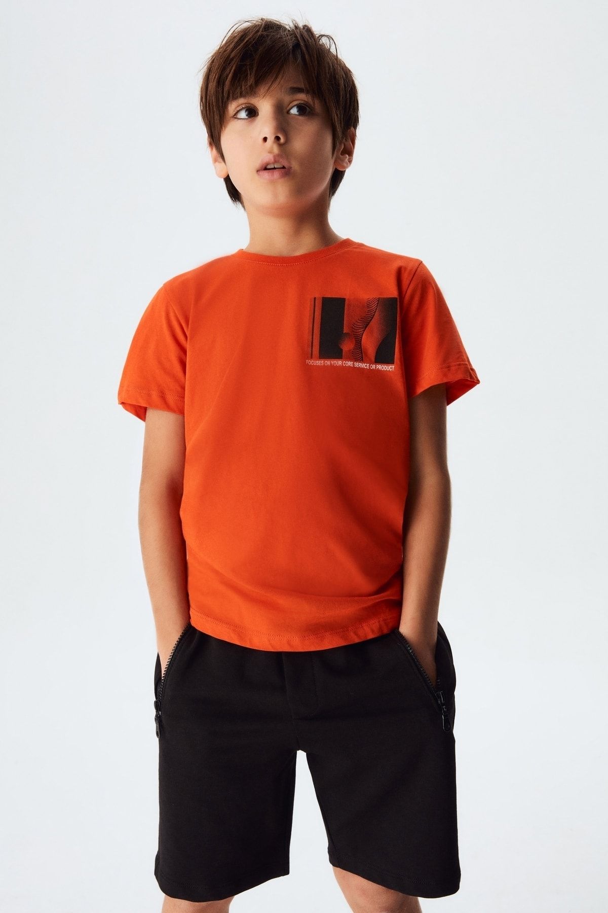 Nk Kids 44331 Erkek Çocuk Mercan Core T-shirt