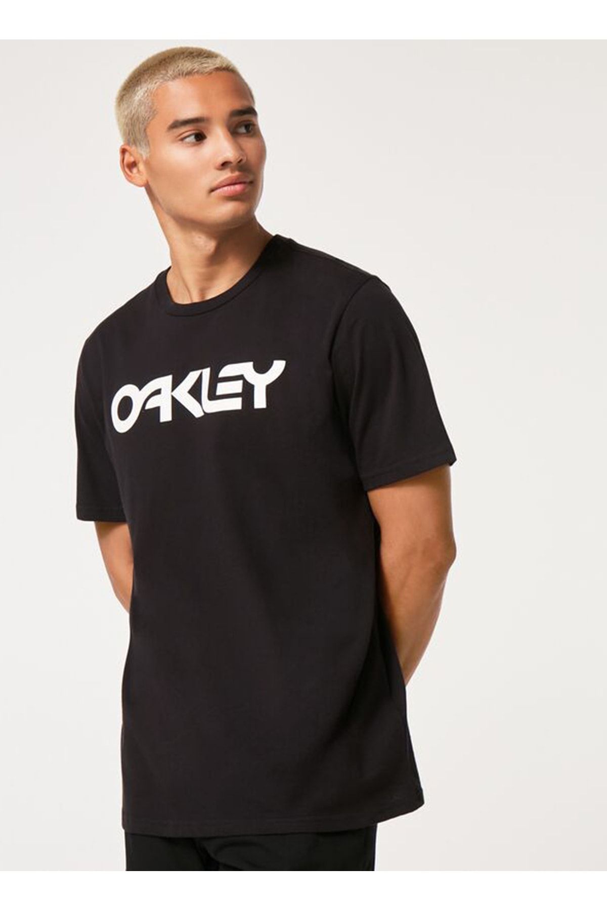 Oakley Bisiklet Yaka Baskılı Siyah - Beyaz Erkek T-shirt Foa404011 Mark Iı Tee 2.0