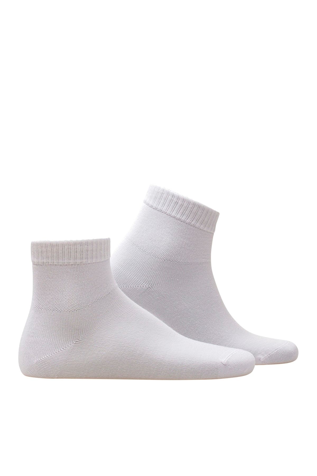 Thermoform Çift Beyaz Erkek Çorap Hzts82 - Beyaz