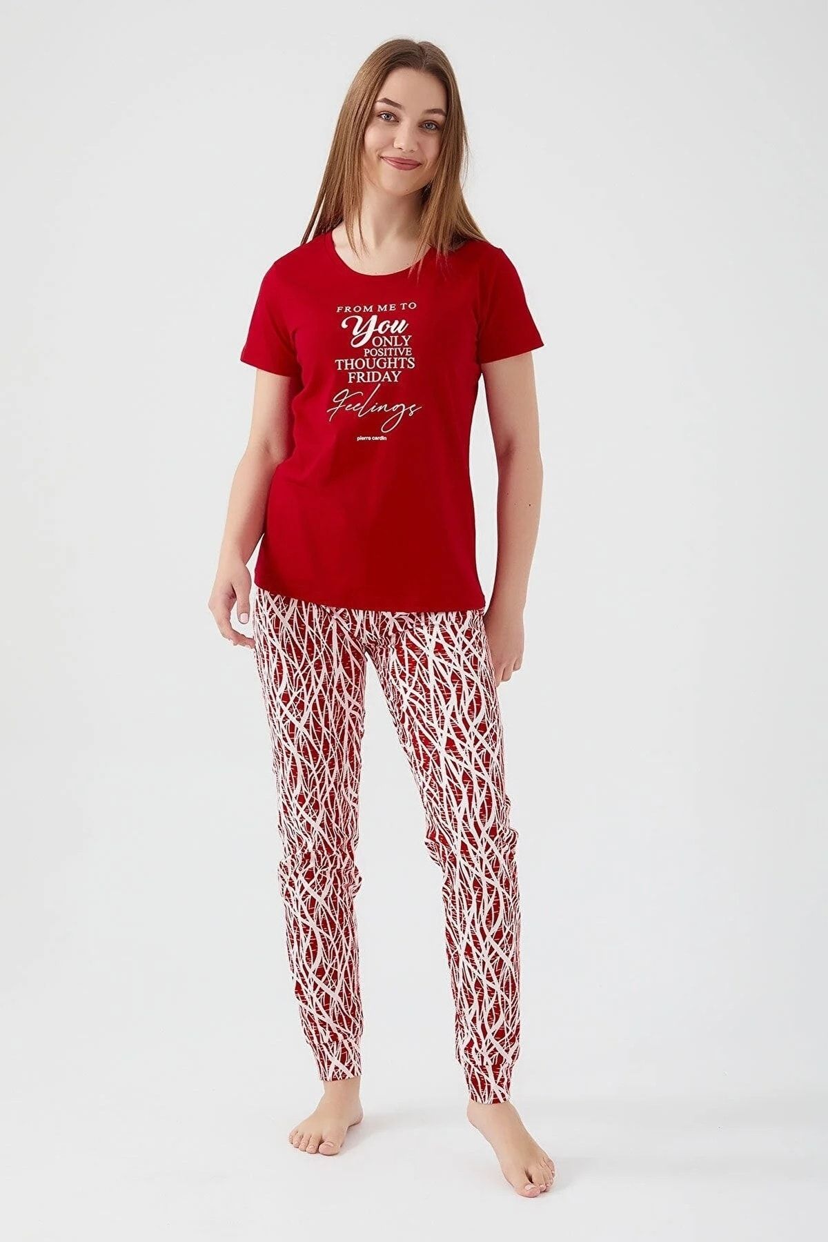 Pierre Cardin Pamuk Kısa Kollu Kadın Pijama Takım 8611