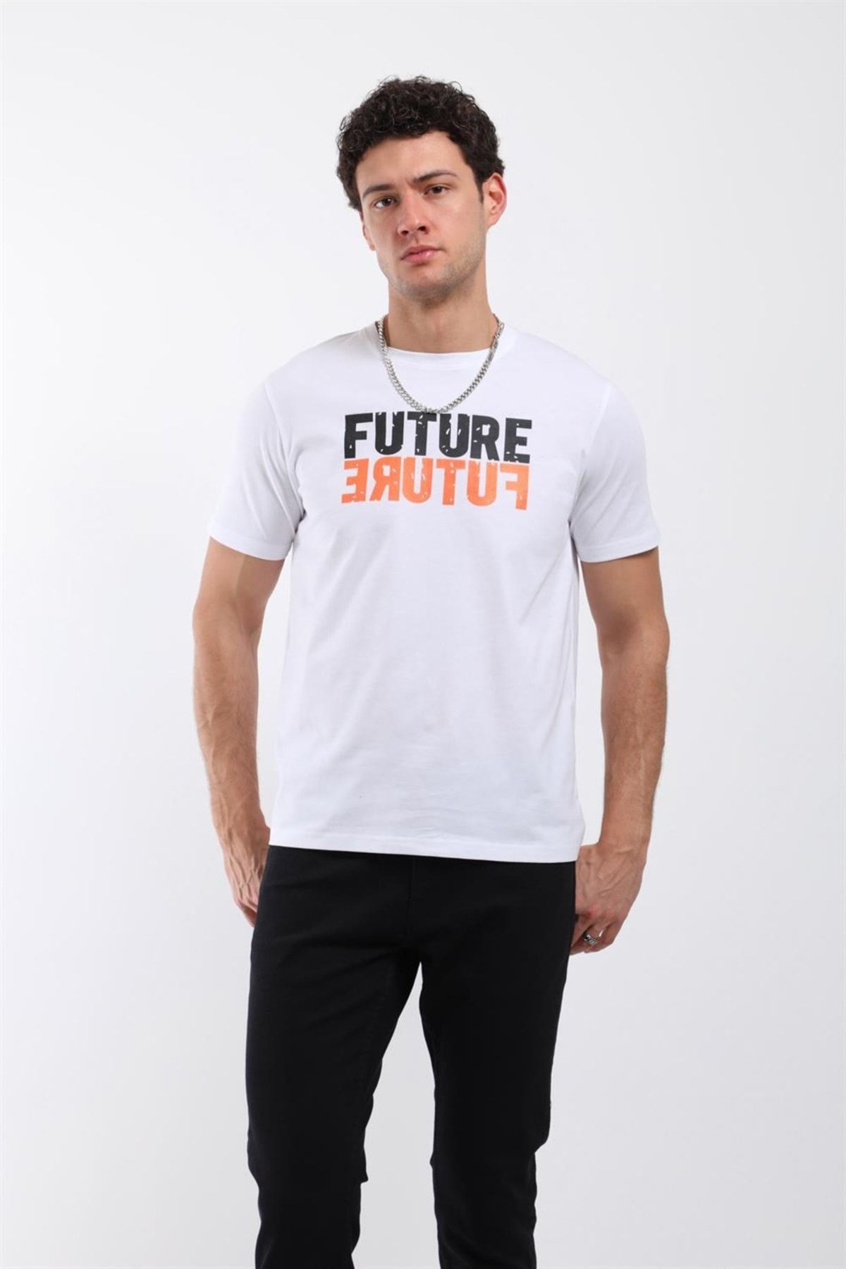 Keep Out 2347 Future Baskılı Regular Fit Erkek T-shirt