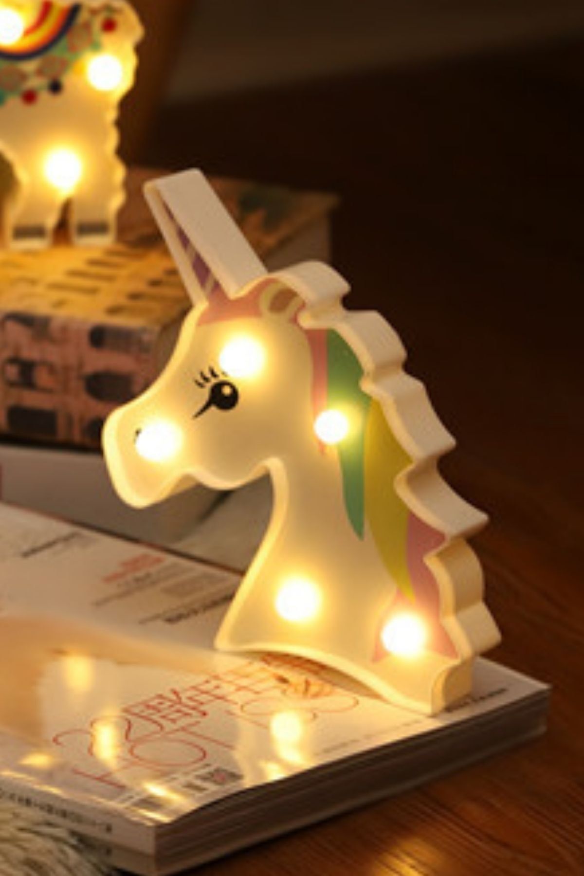 Buffer 3D Unicorn Dekorlu Led Masa Ve Gece Lambası