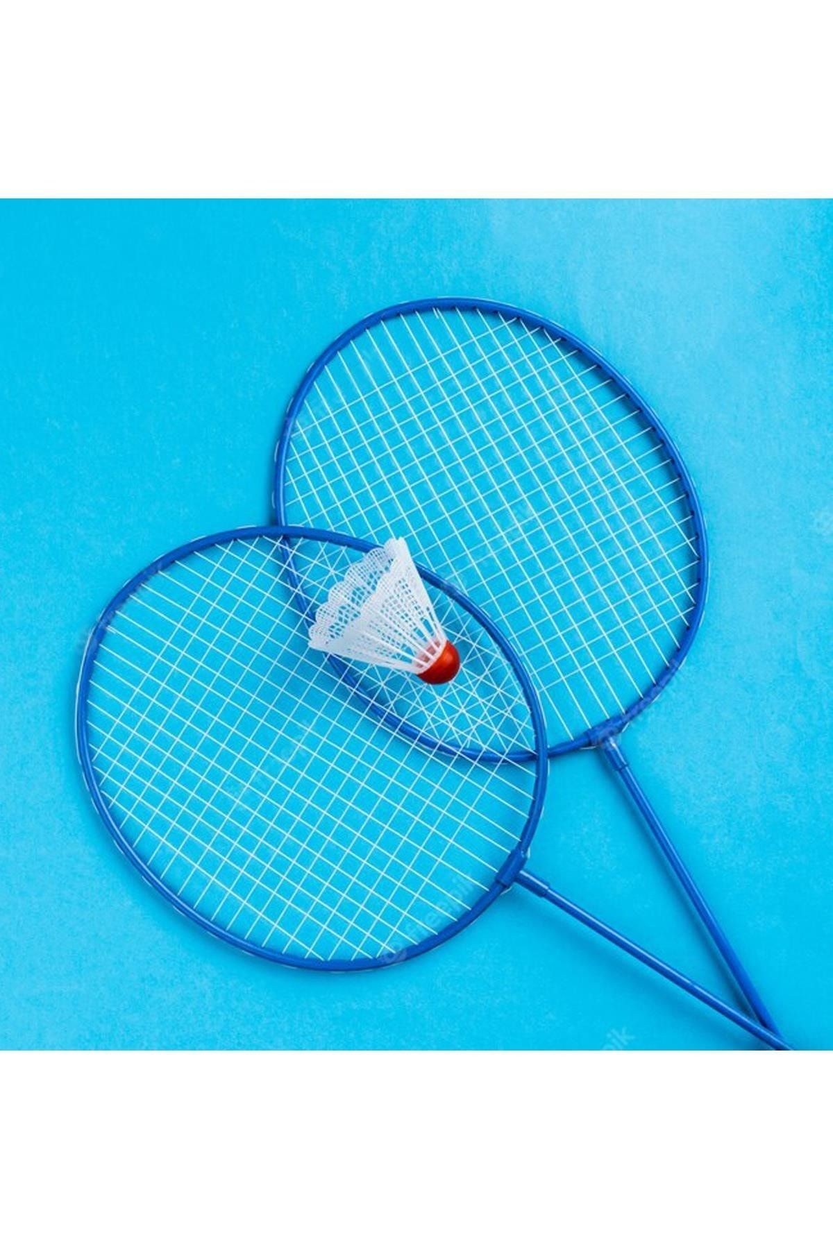 Hsport Mavi A Kalite Unisex Badminton Raketi Iç-dış Saha Uygun Çantalı 2 Adet Ve Top Hediyeli