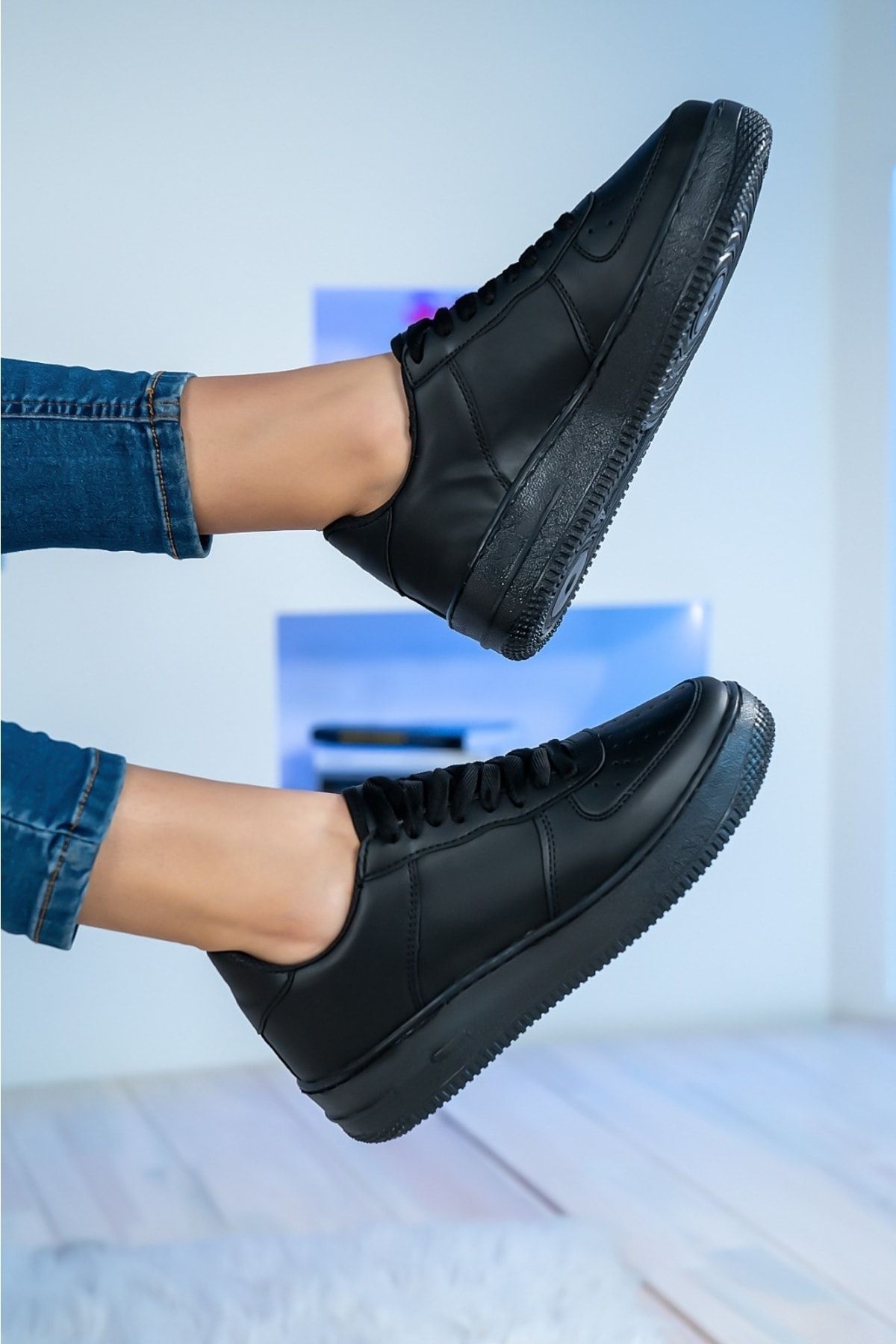 Bartrobel Siyah Unisex Sneaker Spor Ayakkabı