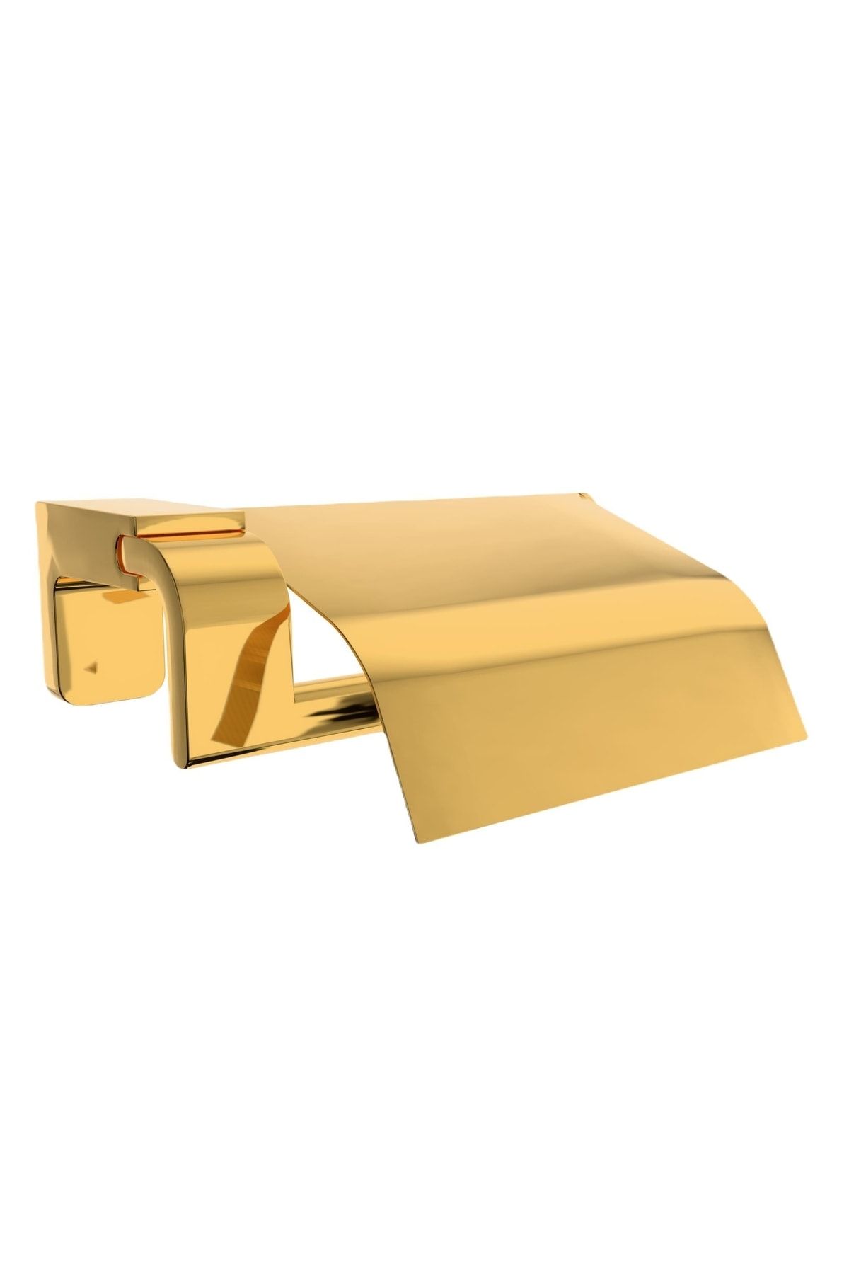 Zethome F1 Paslanmaz Duvara Monte Gold Tuvalet Kapaklı Kağıtlık Altın Rengi, Banyo Tuvalet Kağıtlığı