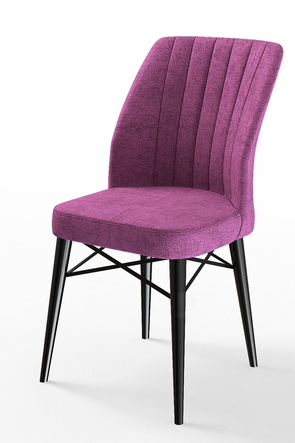Canisa Concept Flex Serisi Mor Renk Ayaklı Sandalye