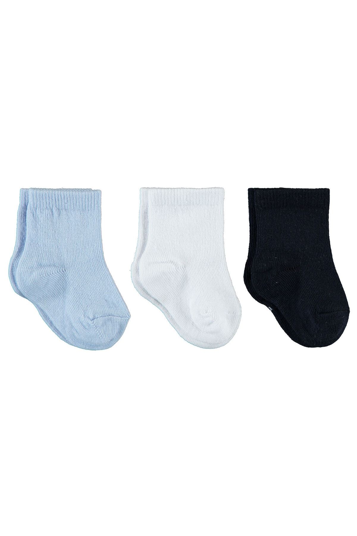 Civil Baby Erkek Bebek 3'lü Çorap Set 6-18 Ay Lacivert
