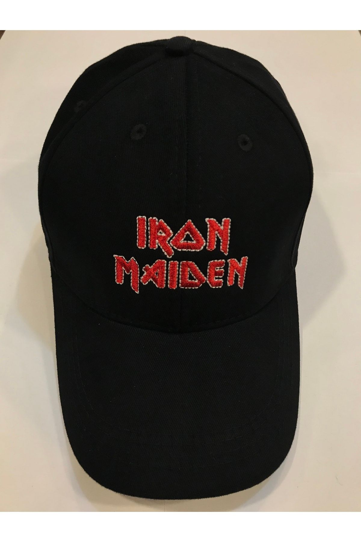 Orijin Tekstil Iron Maiden Yazı Nakışlı Unisex Siyah Şapka