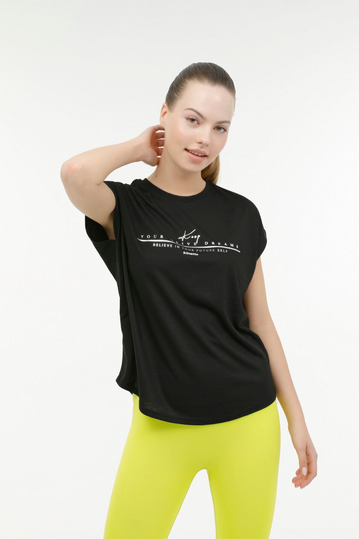 Kinetix Wl Dalıa 11p7113 3fx Siyah Kadın Kısa Kol T-shirt