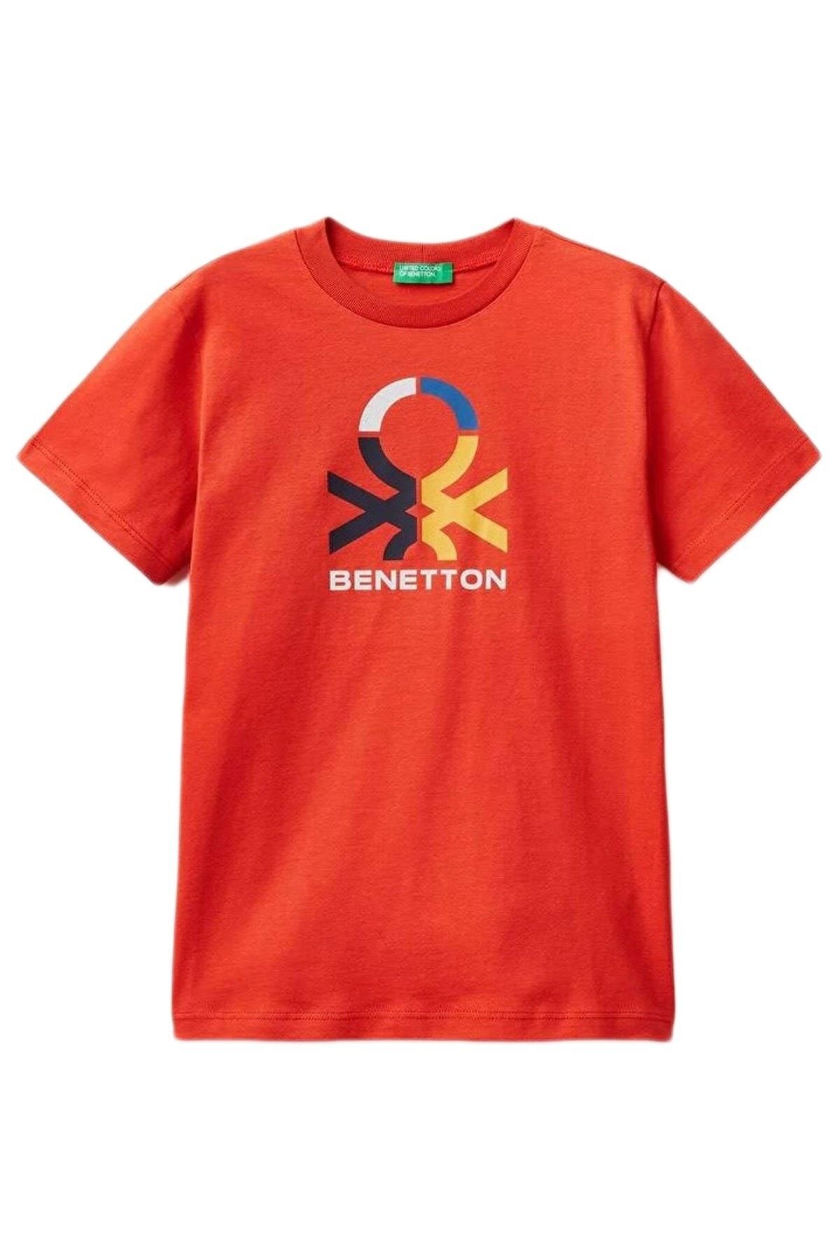 Benetton Çocuk Tişört 3ı1xc10a1