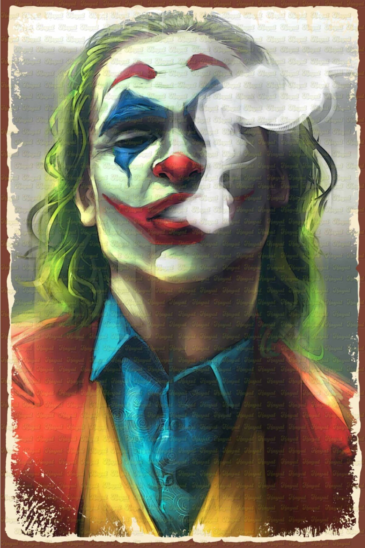 Hayal Poster Joker Retro Ahşap Poster 005