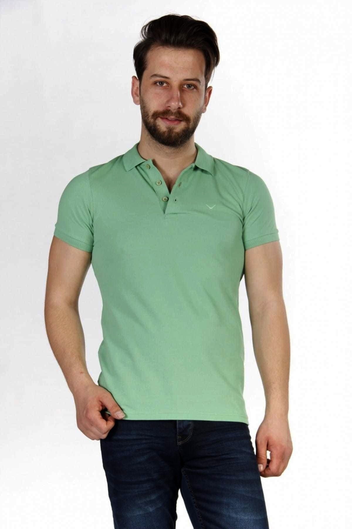 Cazador Caz 4613 - 4713 Erkek Yeşil Polo Yaka Tshirt
