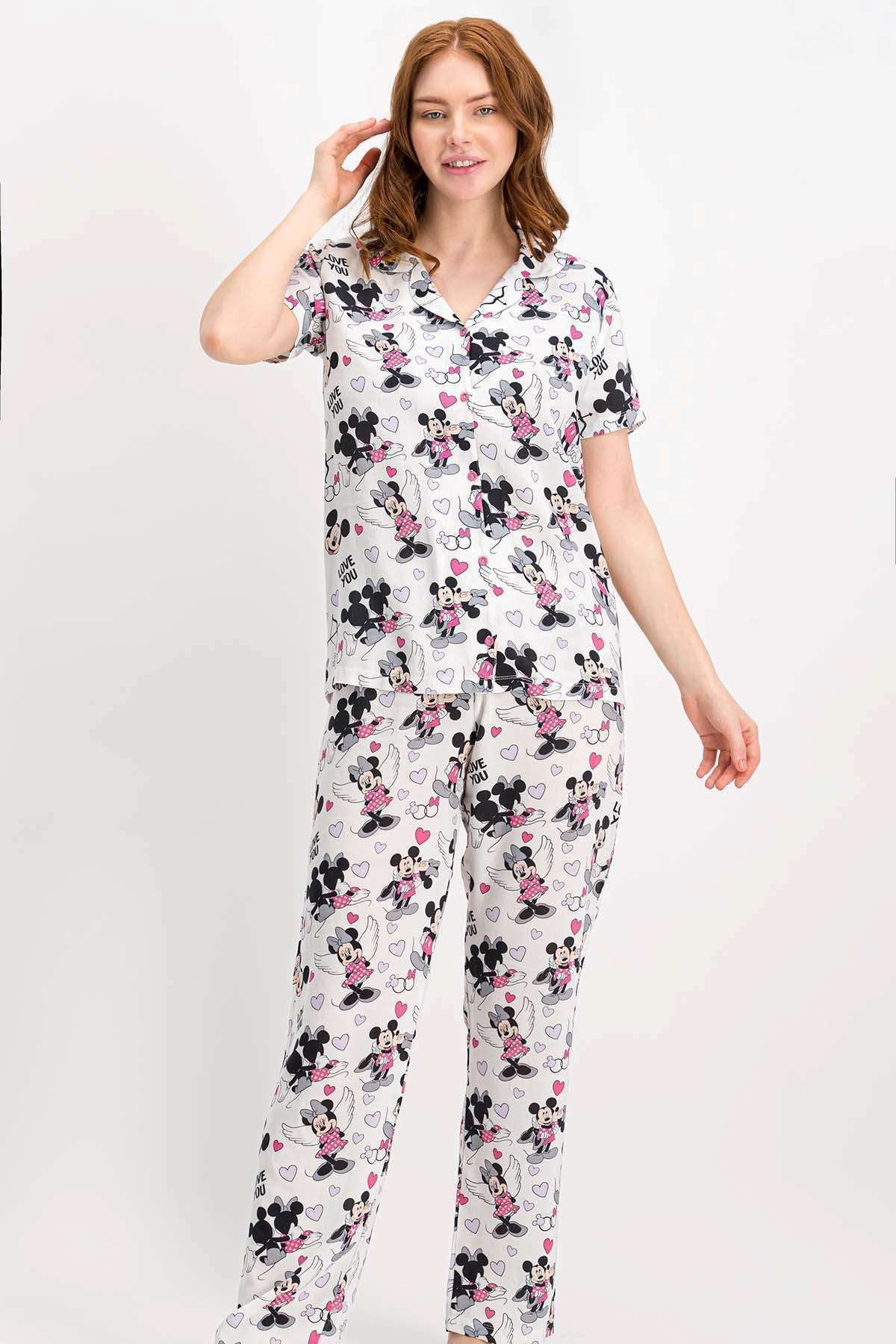 Genel Markalar Kadın Gömlek Pijama Takımı