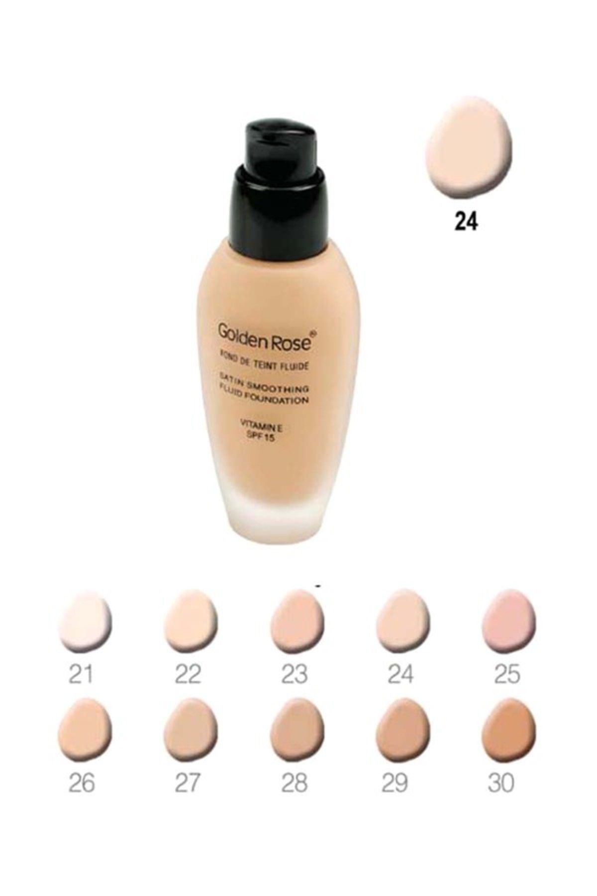 Golden Rose Likit Fondöten - Satin Smoothing Fluid Foundation Spf 15 No: 30 34 ml 8691190114305