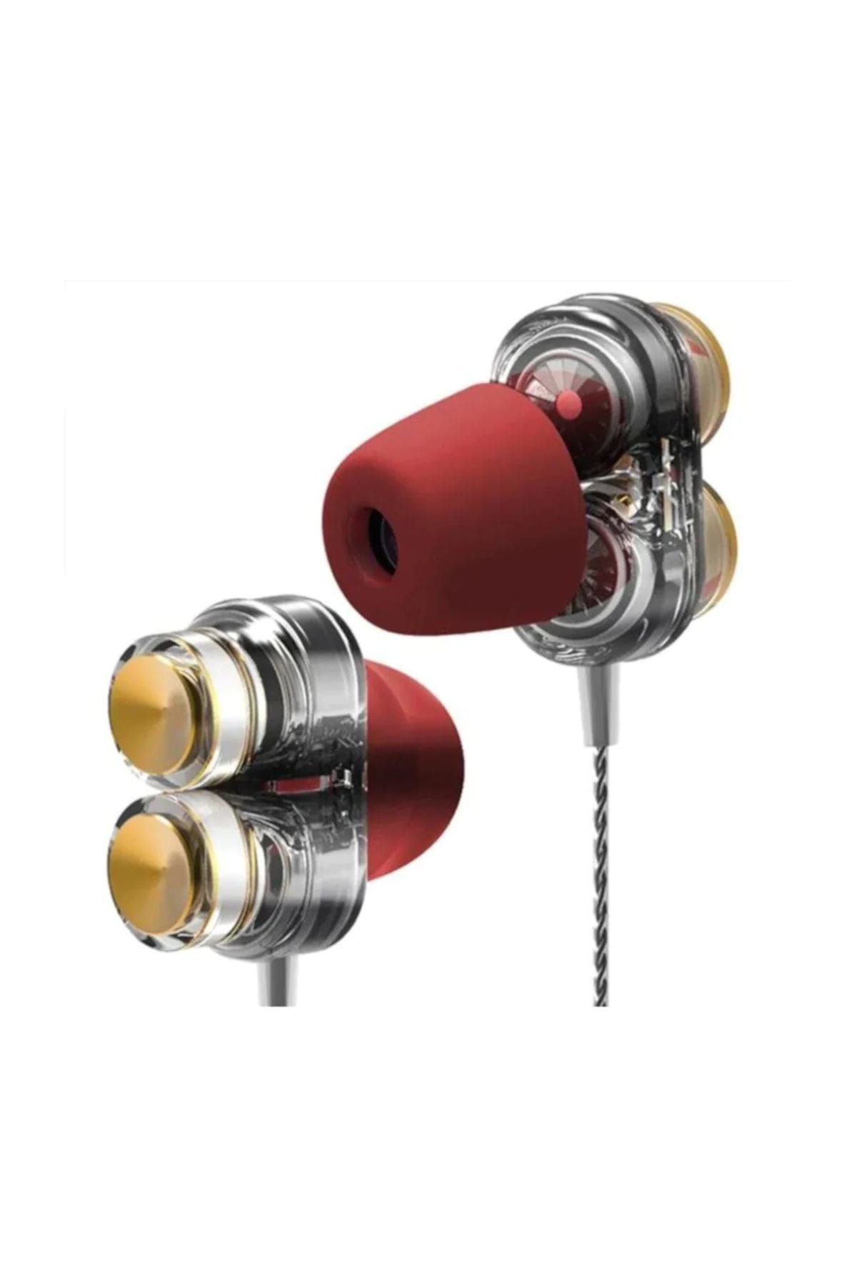 QKZ Full Hd Yüksek Performans Mikrofonlu 3.5mm 4 Çekirdekli Kulak İçi Kulaklık