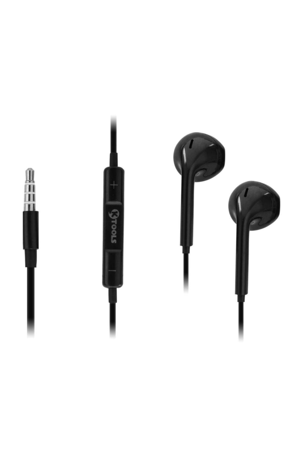 Ktools Basic Hi-fi Siyah Kablolu Mikrofonlu Kulaklık 120 Cm