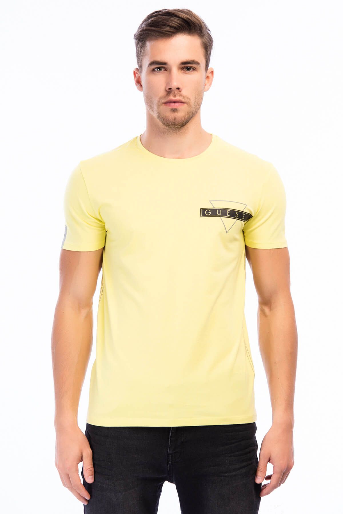 Guess Erkek Sarı T-Shirt M64I25J1300
