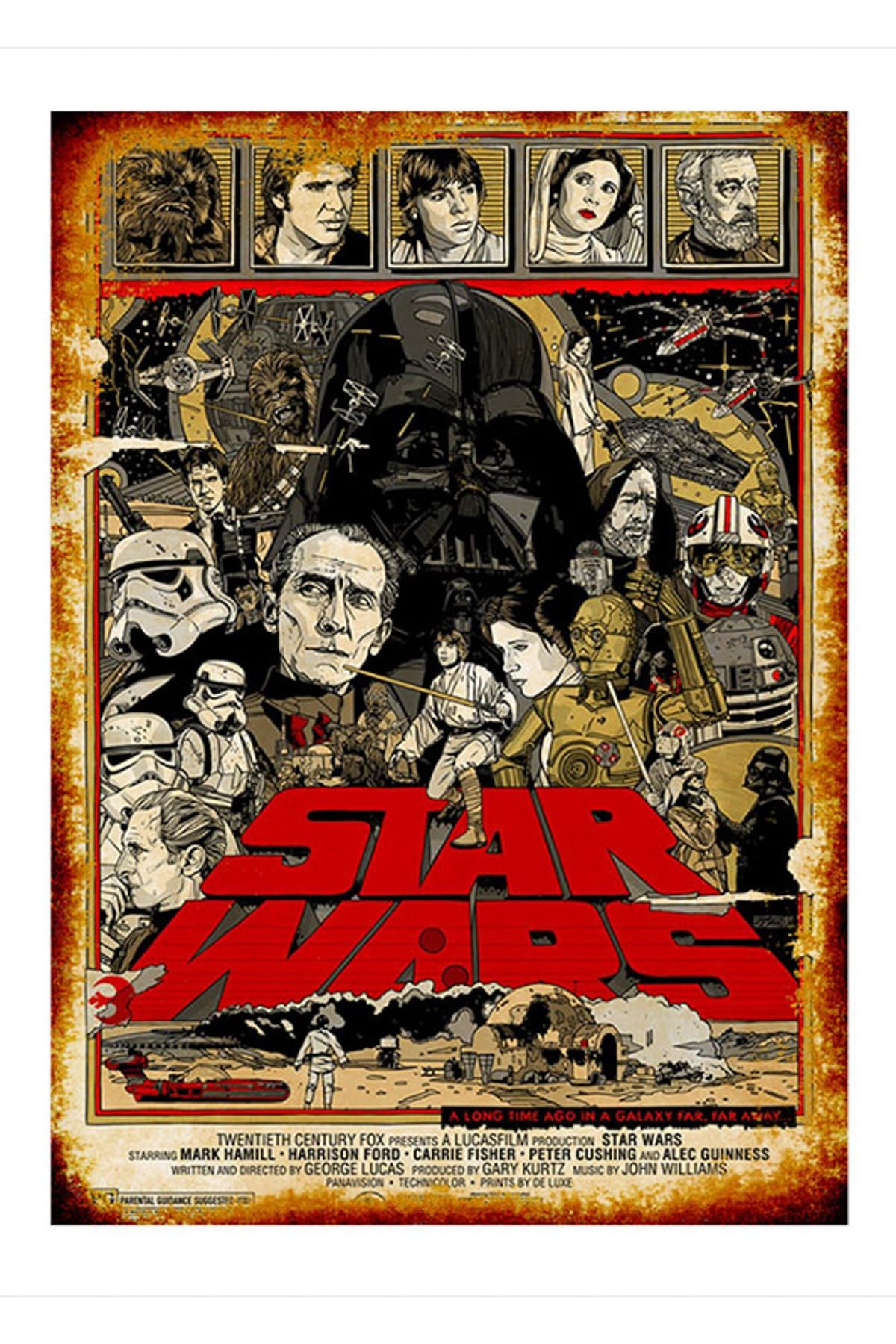 Cakatablo 25cmX35cm Ahşap Tablo Star Wars Posteri