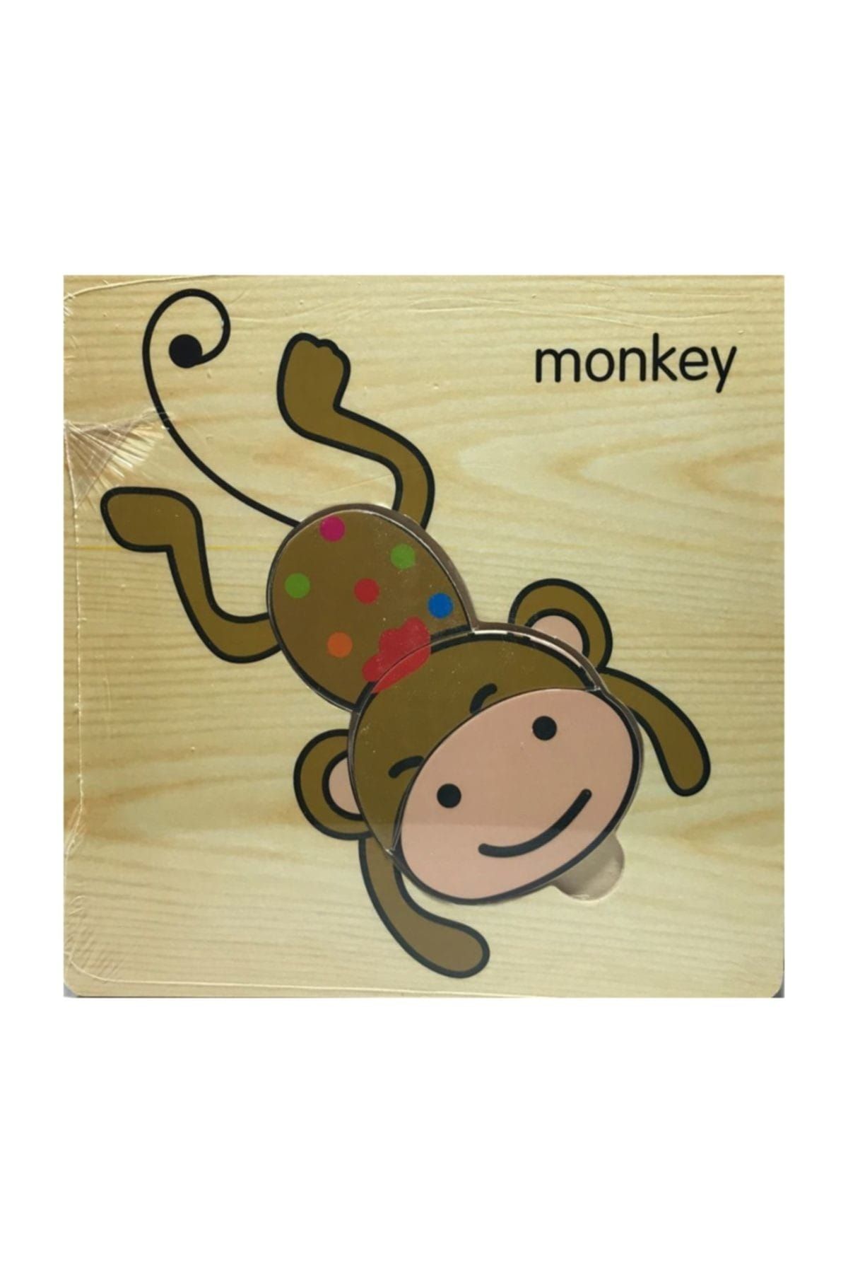 Wooden Toys Ahşap 3 Parça Mini Maymun Yapboz (15X15 Cm) /