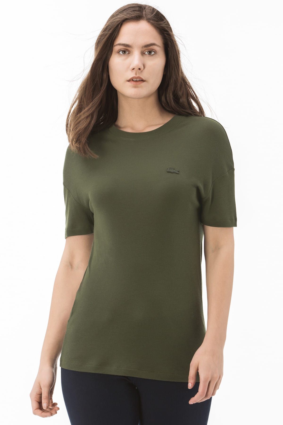Lacoste Kadın Haki T-Shirt TF3954