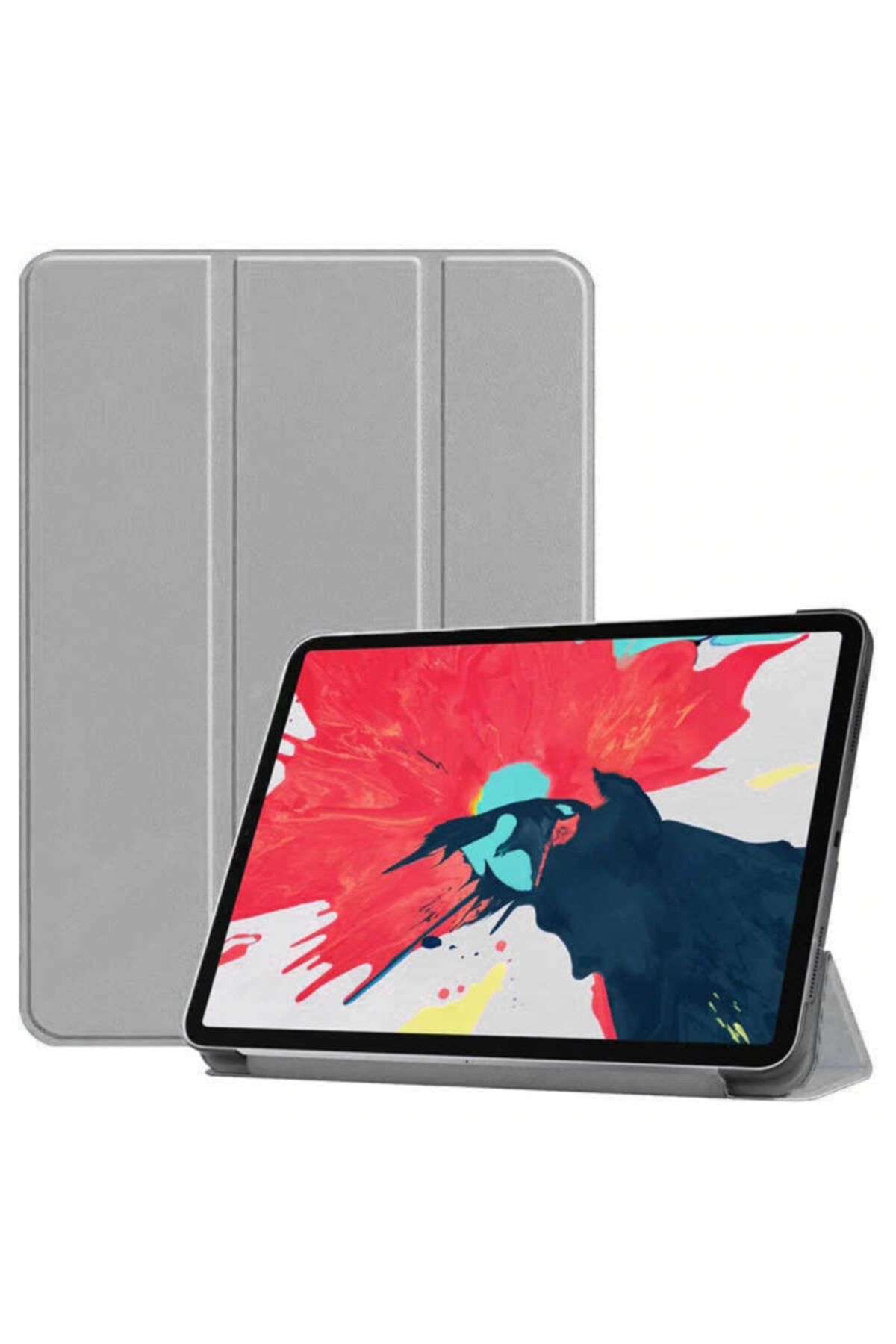 Zore Apple Ipad Air 10.9 2020 Smart Cover Standlı 1-1 Kılıf-gri
