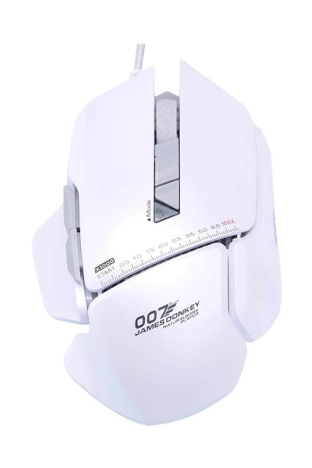 James Donkey 007 Beyaz Lazer 8200DPI Pro USB  Pro Gaming Mouse