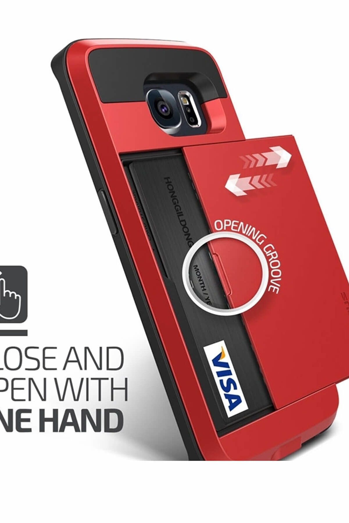 Verus Damda Slide Samsung Galaxy S6 Edge Crimson Red Kılıf