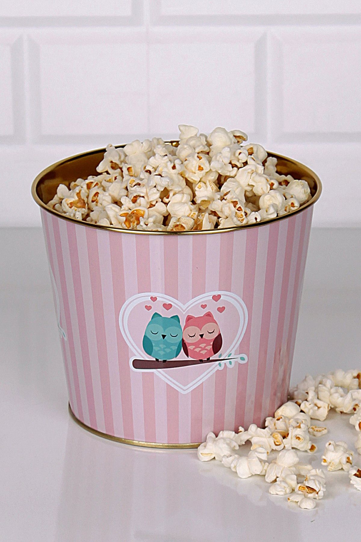 Pazarika Baykuş Desenli Popcorn Kovası - Asorti 153.SFA.9151K