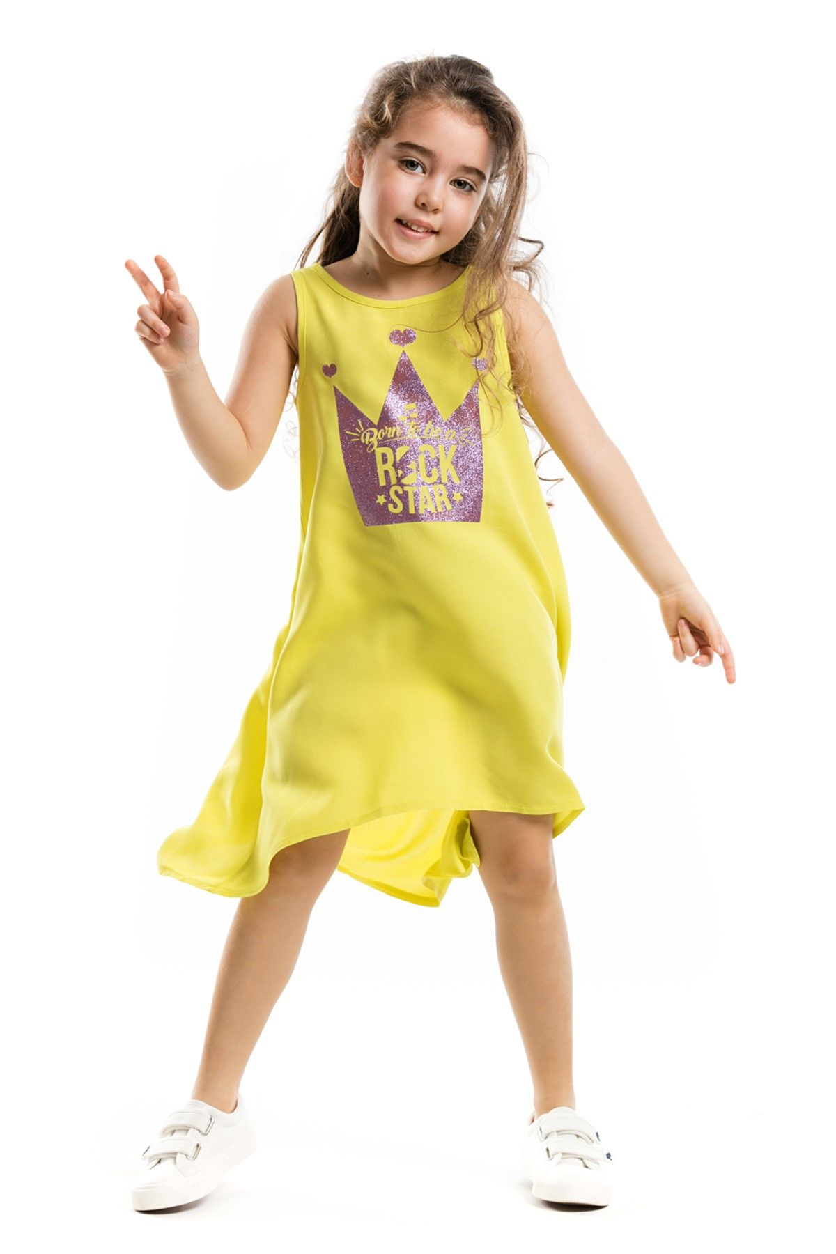 MSHB&G Sarı Kız Çocuk Rock Queen Elbise MS-17Y1-008