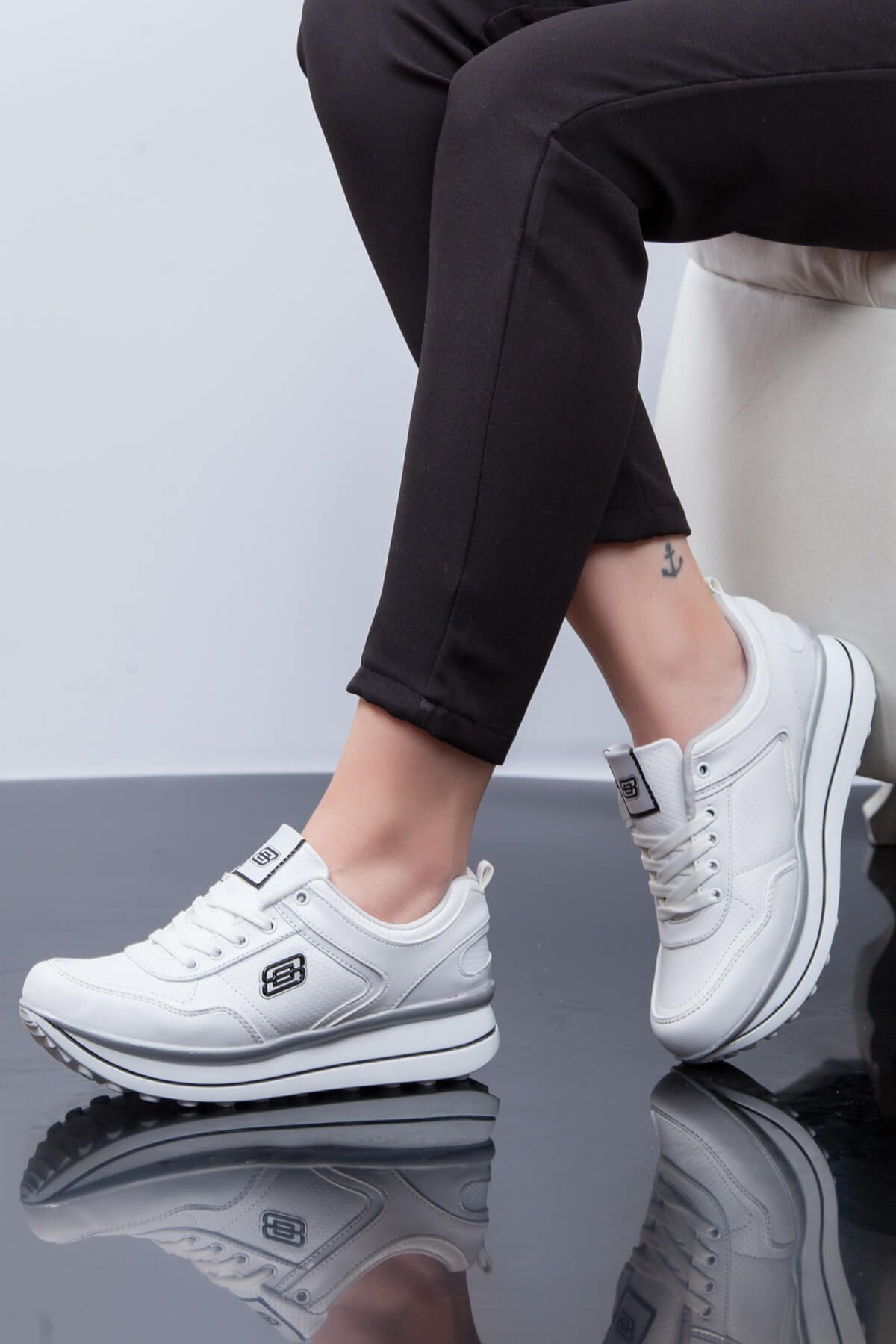 ayakkabıhavuzu Beyaz Kadın Sneaker ASN81
