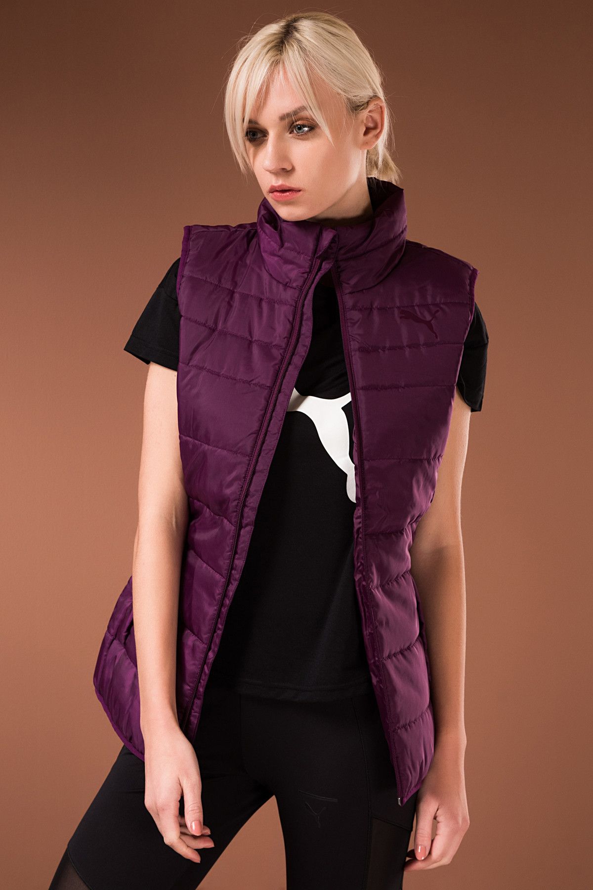 Puma Kadın Yelek - Essentıals Padded Vest W Dark Purple - 59240529