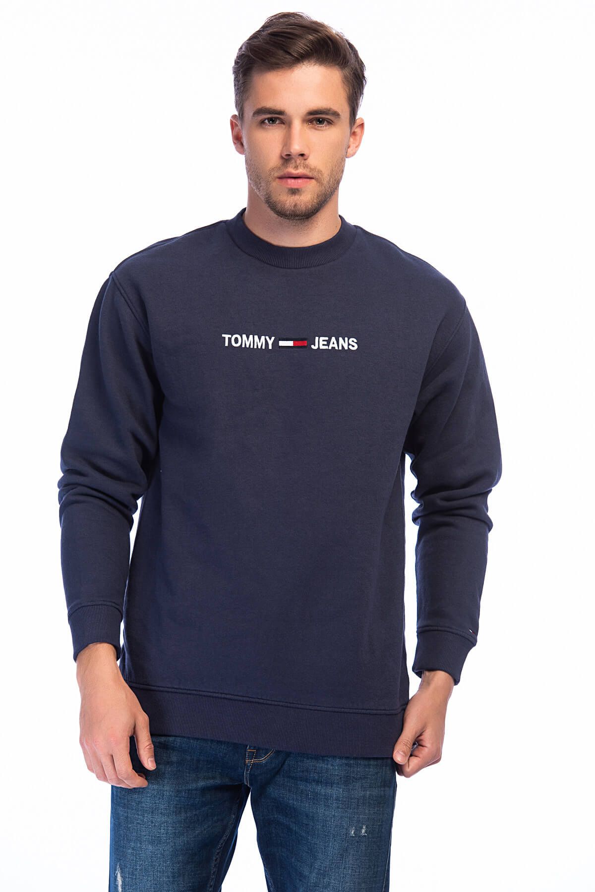 Tommy Hilfiger Erkek Small Logo Sweatshirt DM0DM05147