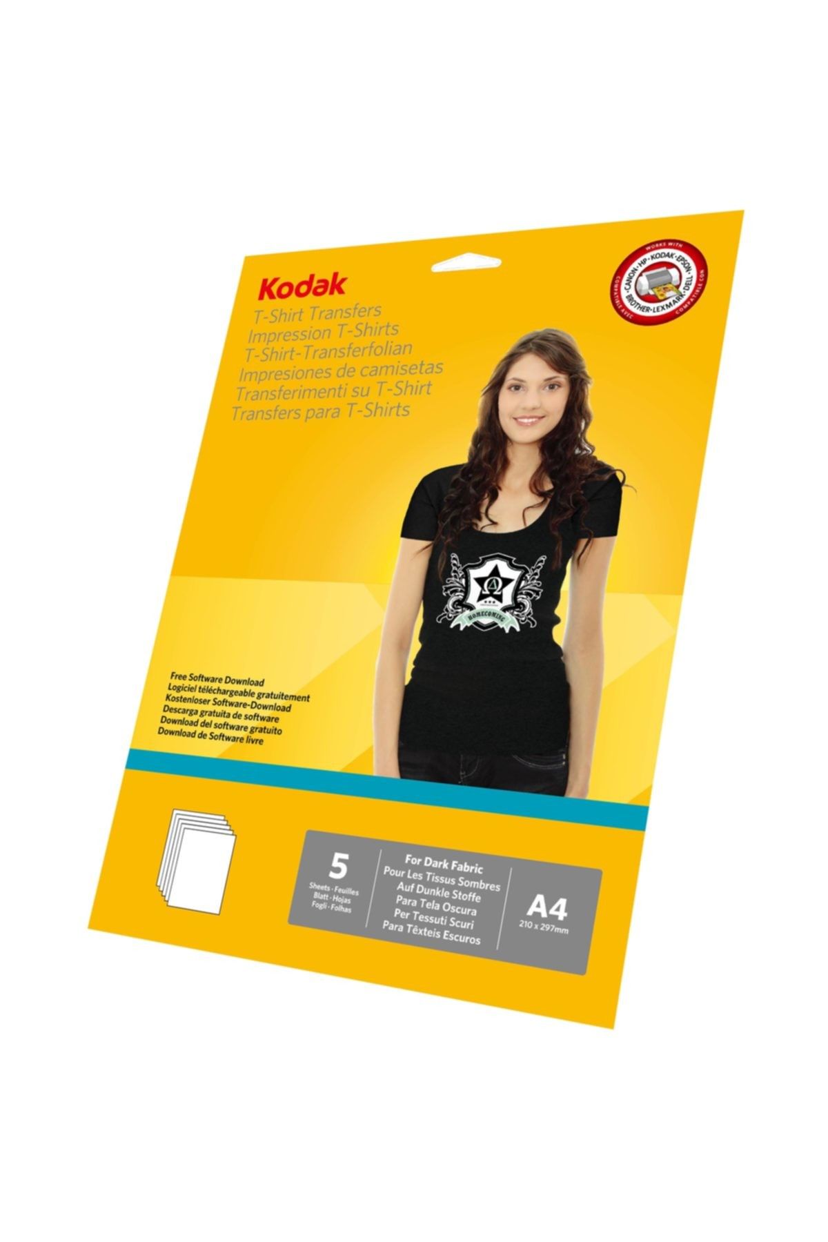Kodak A4 Koyu Renk T-Shirtler için Transfer Baskı Kağıdı