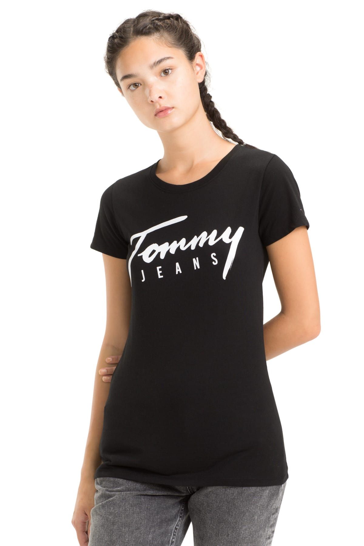 Tommy Hilfiger Kadın Script T-Shirt DW0DW05700