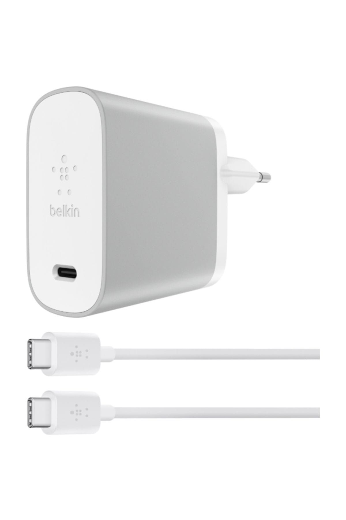Belkin F7U010VF06-SLV 45W USB-C Şarj Cihazı + USB-C Kablo Gümüş