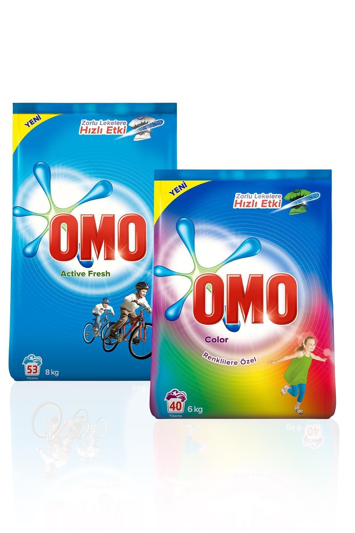 Omo Toz Deterjan Active Fresh 8 kg + Color 6 kg