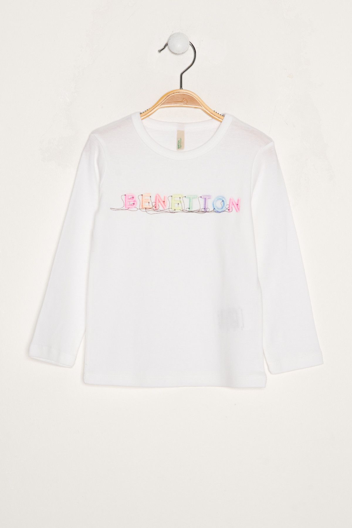 0-12 Benetton Beyaz Kız Çocuk T-Shirt