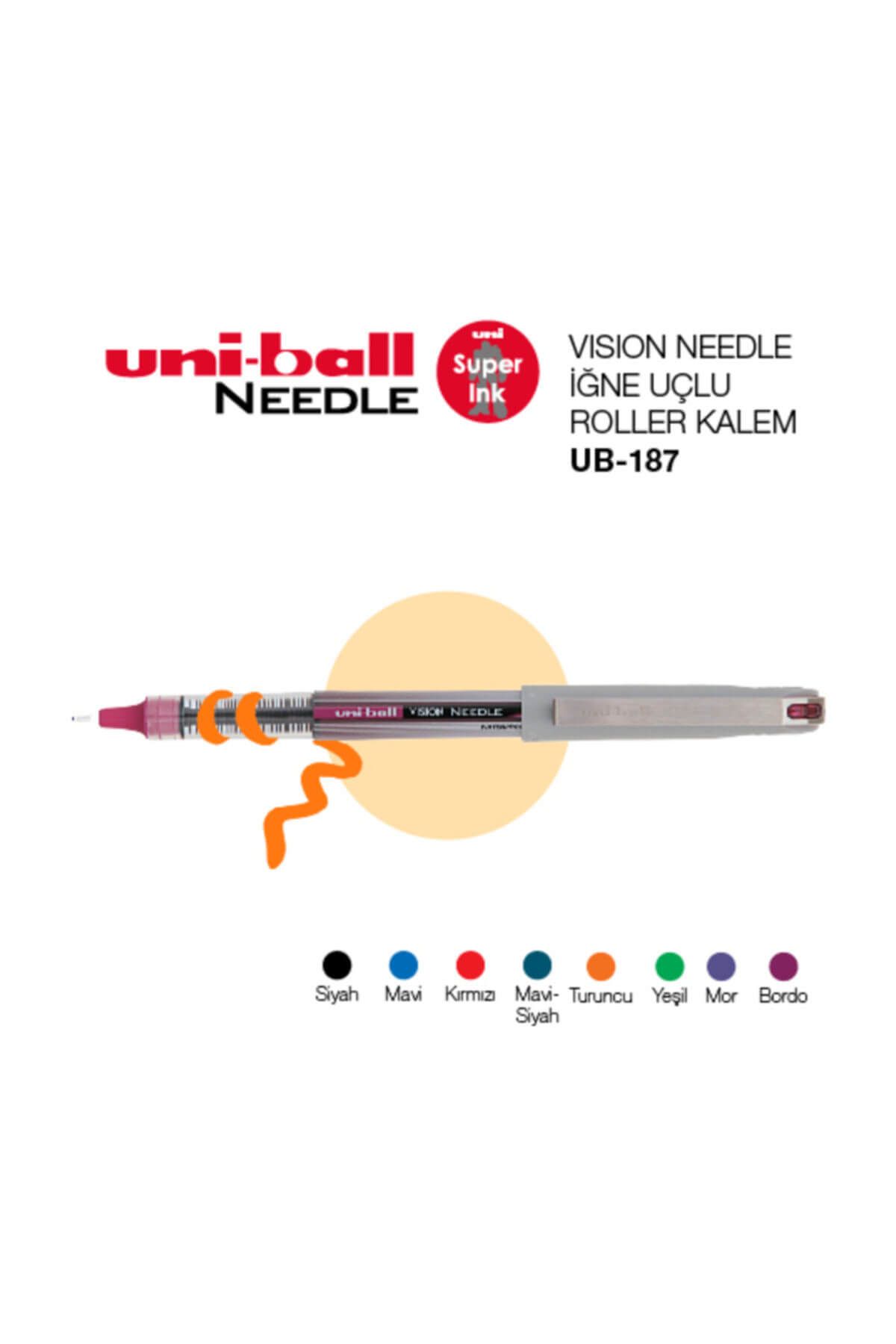Uni Eye Needle 0.7 İğne Uçlu Kalem - Mavi/Siyah
