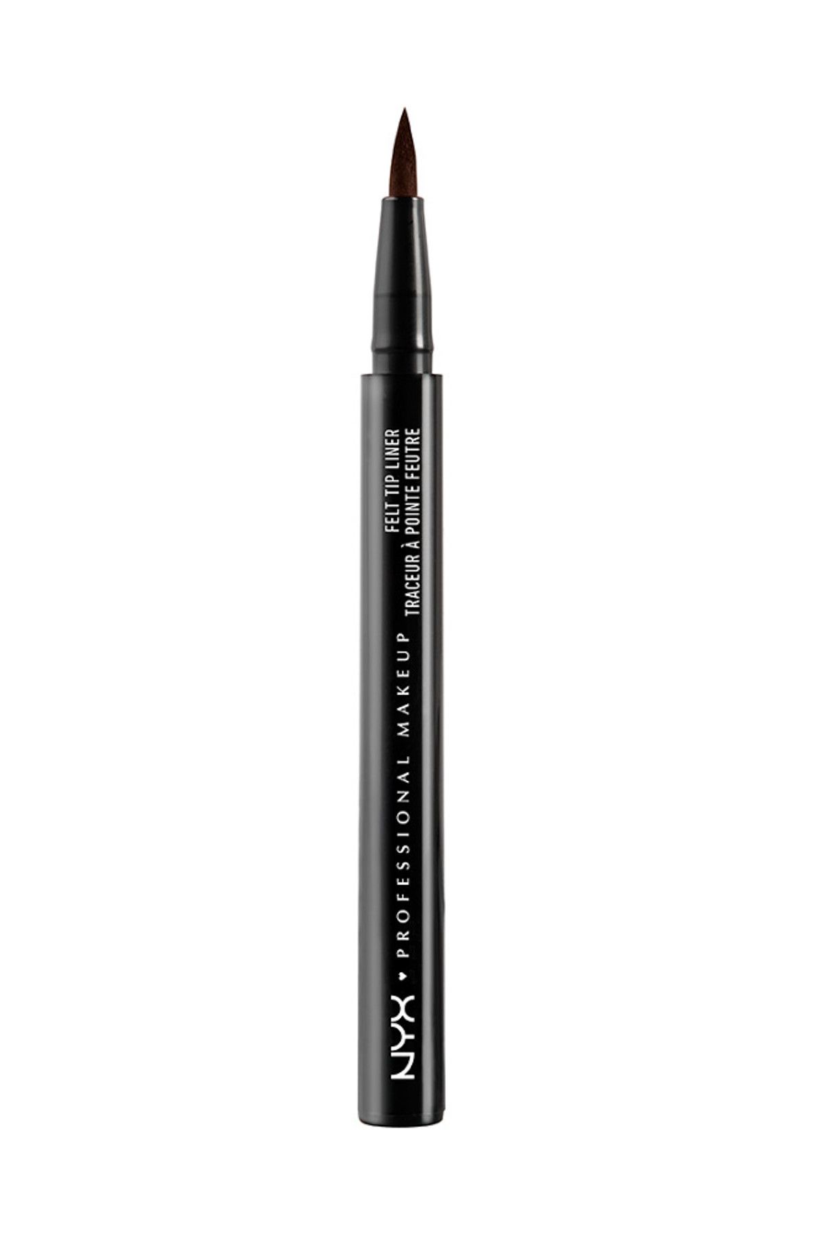 NYX Professional Makeup Koyu Kahverengi Keçe Uçlu Eyeliner - Felt Tip Liner Dark Brown 10 g 800897131036
