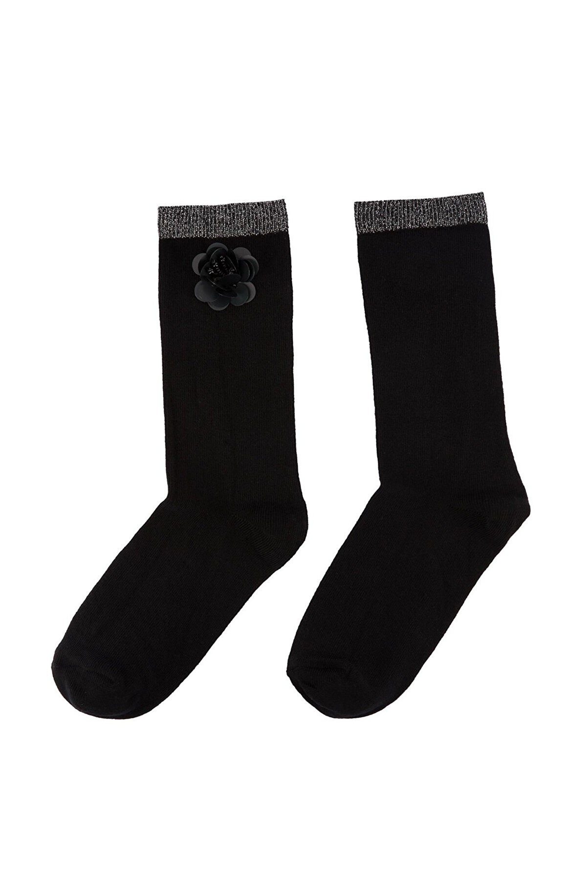 Defacto Kadın Çiçek Detaylı Çorap I5208AZ.17CW.BK23