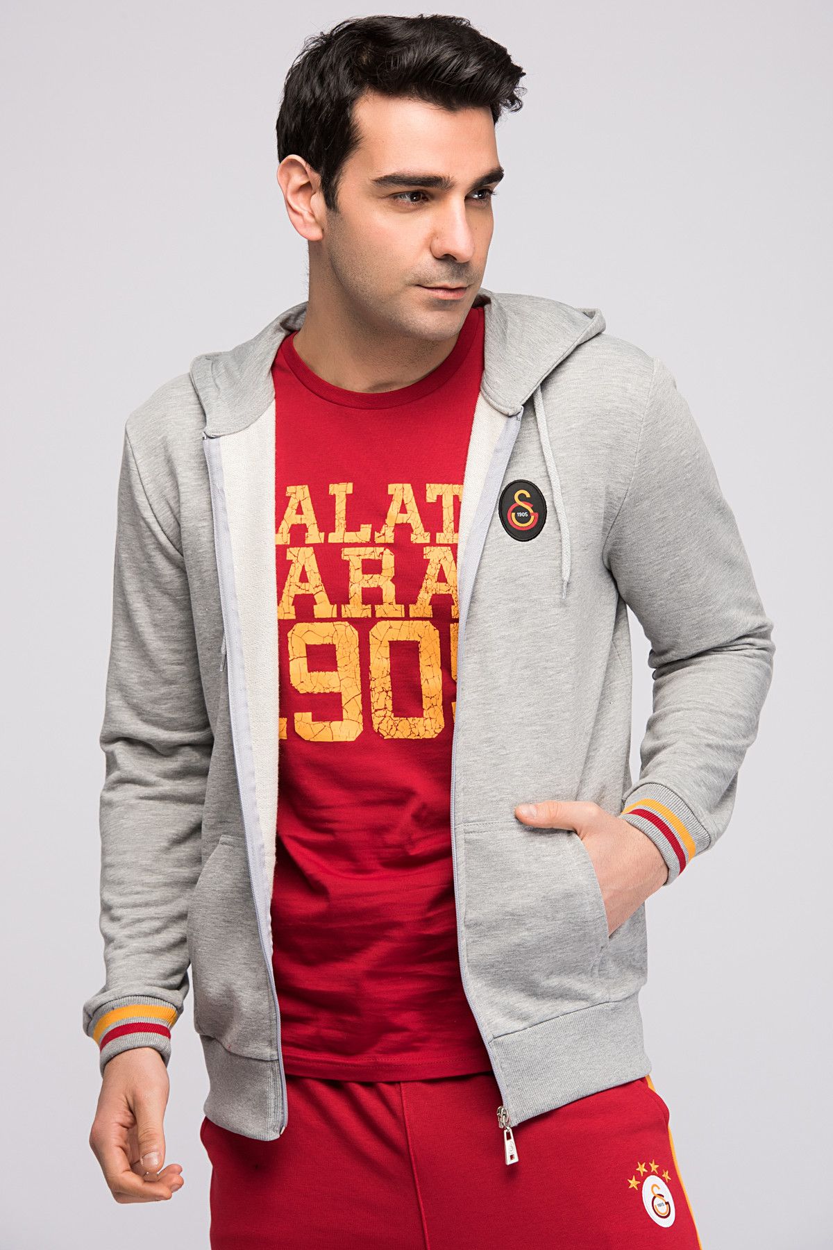 Galatasaray Galatasaray Gri Melanj Erkek Sweatshirt K023-E85646