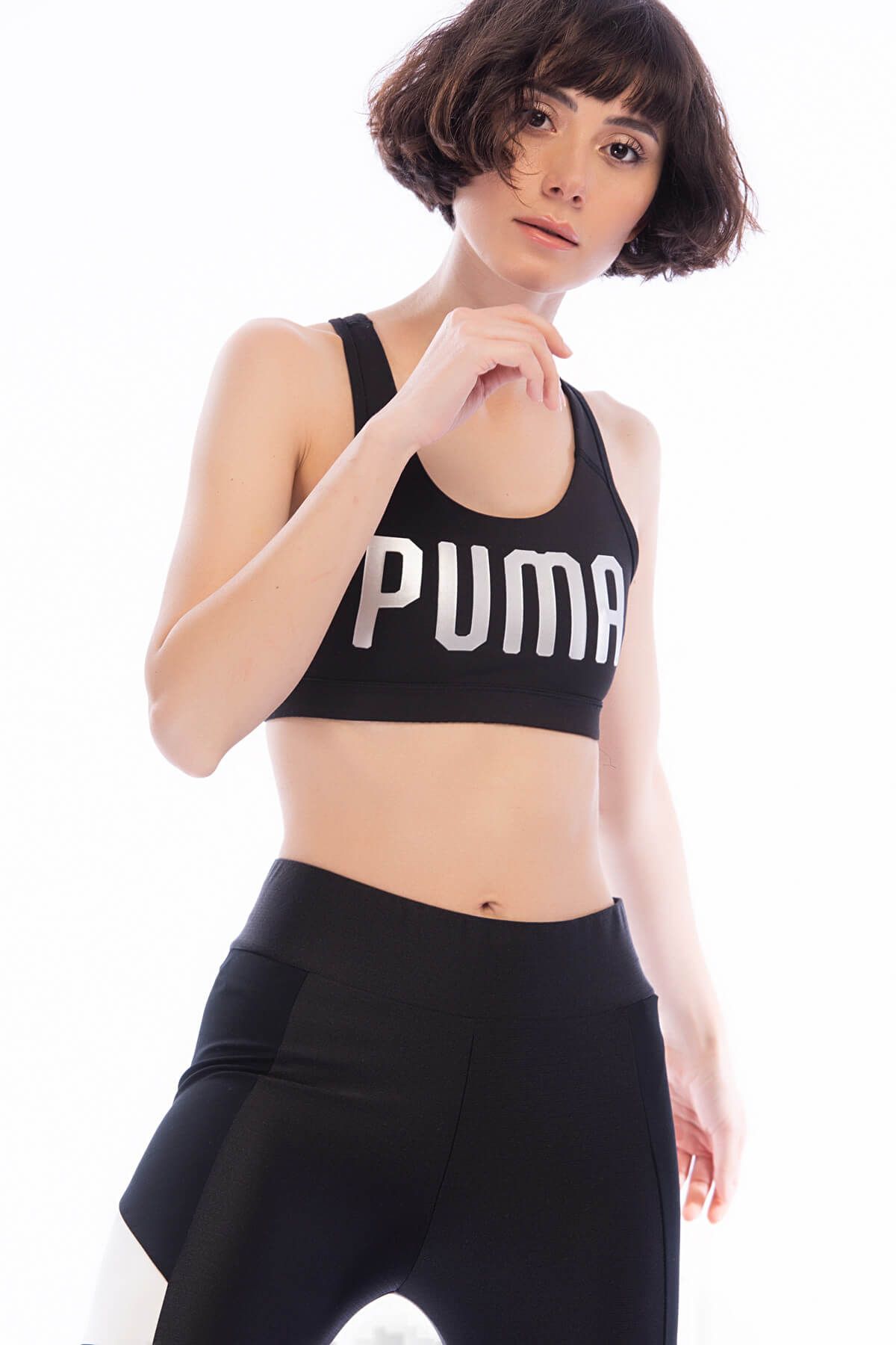 Puma PWRSHAPE FOREVER - LOGO Siyah Kadın Sporcu Sütyeni 100397302